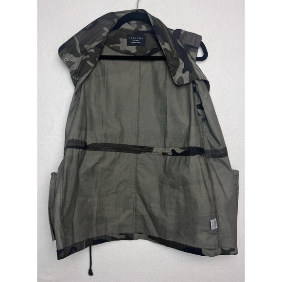 Love Tree Women's Camo Utility Vest Size Full Zip Snap Cargo Pockets - Picture 2 of 8